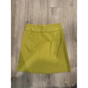 Banana Republic 98% Cotton Lime Green Skirt Women's Size 10